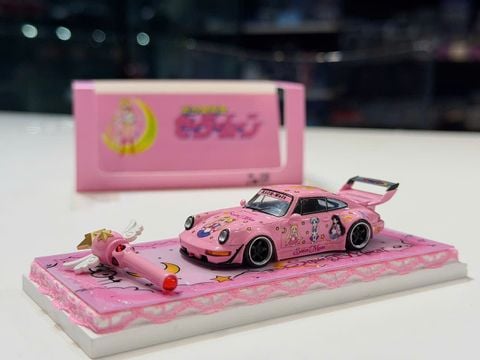  XE MÔ HÌNH PORSCHE 964 SAILOR MOON,TỶ LỆ 1/64 ZJWJ MODEL 