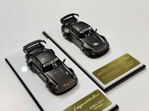  XE MÔ HÌNH PORSCHE RWB HIGH WING 964 - 993,TỶ LỆ 1/64 MY MODELCOLLECT 