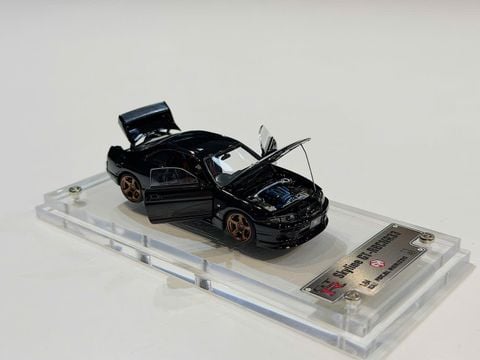  XE MÔ HÌNH NISSAN SKYLINE GT-R R33 BLACK,TỶ LỆ 1/64  FOCAL HORIZON 