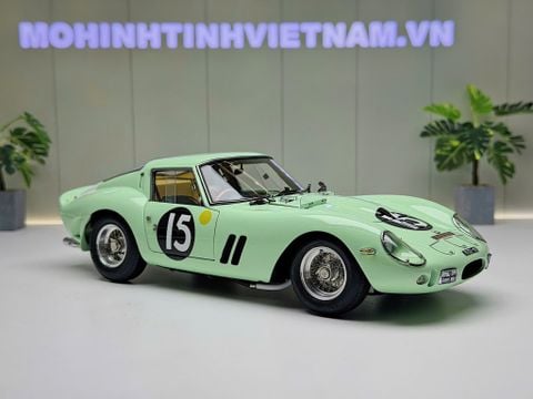  XE MÔ HÌNH FERRARI 250 GTO,GOODWOOD 1962,#15 STIRLING MOSS TEAM,TỶ LỆ 1/18 CMC 
