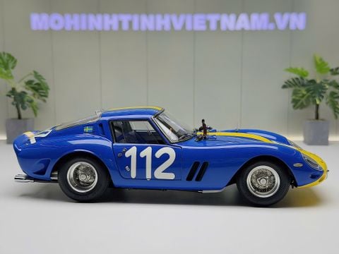  XE MÔ HÌNH FERRARI 250 GTO 1964,#112 9TH TARGA FORIO ULF NORINDER,TỶ LỆ 1/18 CMC 