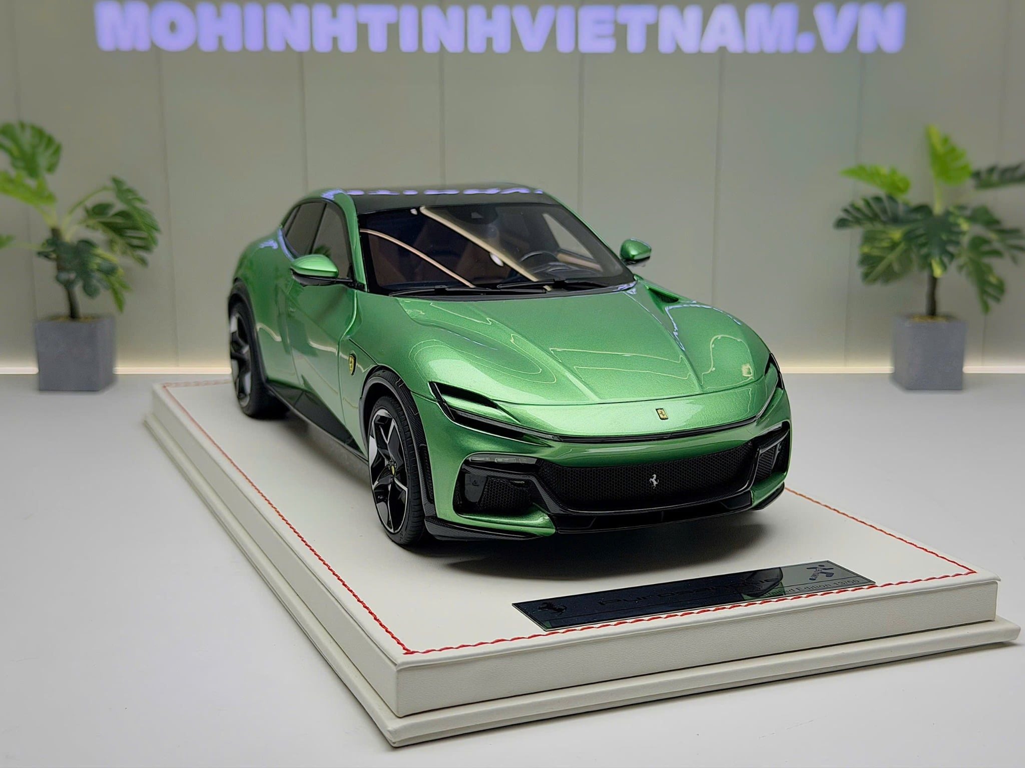 XE MÔ HÌNH FERRARI PUROSANGUE GREEN,TỶ LỆ 1/18 RUNNER