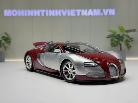  XE MÔ HÌNH BUGATTI VEYRON L'EDITION CENTENAIRE CHROME RED,TỶ LỆ 1/18 MINICHAMPS 