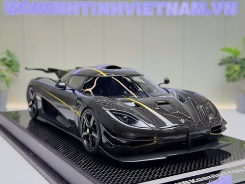  XE MÔ HÌNH KOENIGSEGG ONE:1 CARBON FIBER,TỶ LỆ 1/18 VMB MODEL 