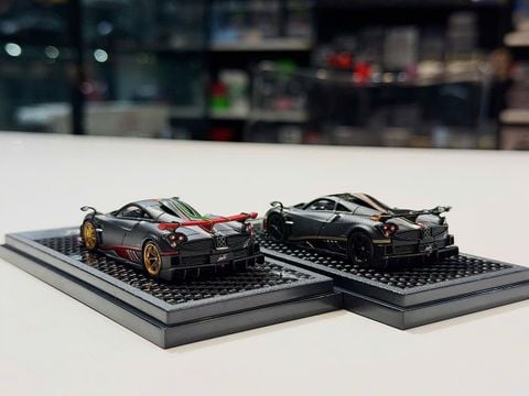  XE MÔ HÌNH PAGANI IMOLA CARBON FIBER BLACK,TỶ LỆ 1/64 LCD 