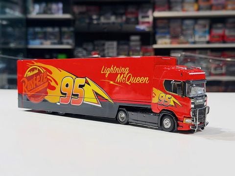  XE MÔ HÌNH HEC 2026 - SCANIA TRUCK LIGHTNING MC QUEEN,TỶ LỆ 1/64 MAXWELL 