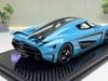 XE MÔ HÌNH KOENIGSEGG REGERA BABY BLUE,TỶ LỆ 1/18 FRONTIART