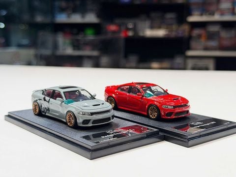  XE MÔ HÌNH DODGE CHARGER SRT HELLCAT 2023,TỶ LỆ 1/64 7CM 