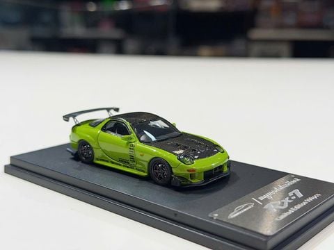  XE MÔ HÌNH MAZDA RX7 VERTEX GREEN LIVERY,TỶ LỆ 1/64 MY MODELCOLLECT 