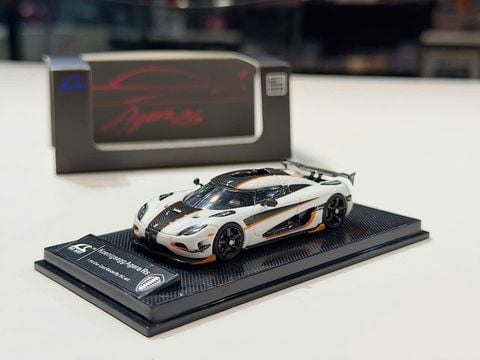  XE MÔ HÌNH KOENIGSEGG AGERA RS WHITE,TỶ LỆ 1/64 SMALLCAR ART 