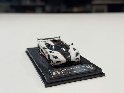  XE MÔ HÌNH KOENIGSEGG AGERA RS WHITE,TỶ LỆ 1/64 SMALLCAR ART 