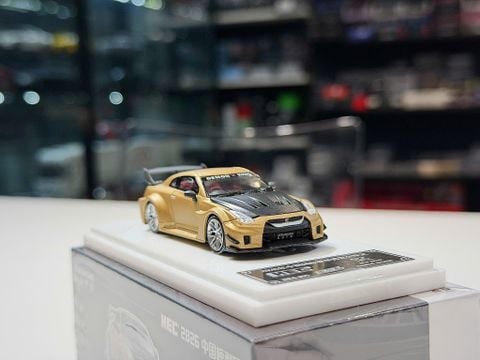  XE MÔ HÌNH HEC - NISSAN GT-R R35 LBWK GOLD,TỶ LỆ 1/64 DEMON KING 