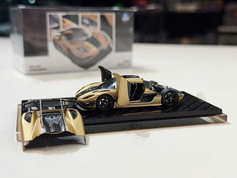  XE MÔ HÌNH HEC - KOENIGSEGG ONE:1 GOLD,TỶ LỆ 1/64 DEMON KING 