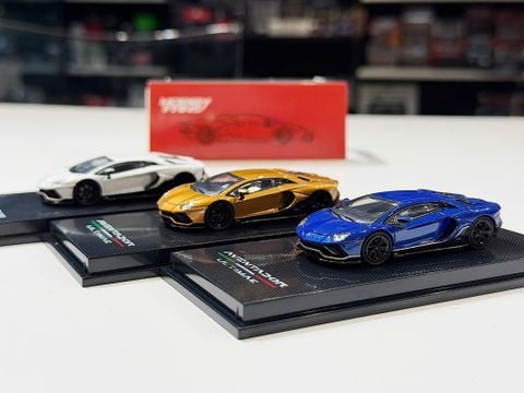 XE MÔ HÌNH LAMBORGHINI AVENTADOR ULTIMAE,TỶ LỆ 1/64 HOBBY FAN 