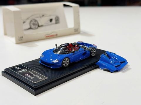  XE MÔ HÌNH KOENIGSEGG CC850 BLUE,TỶ LỆ 1/64 RHINO 