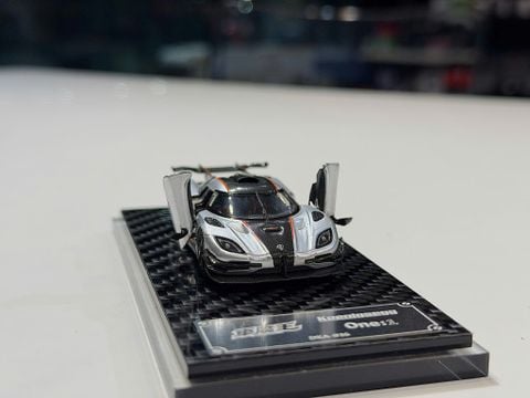 XE MÔ HÌNH KOENIGSEGG ONE:1 SILVER,TỶ LỆ 1/64 DEMON KING 
