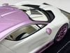 XE MÔ HÌNH BUGATTI TOURBILLON METALLIC PINK / PEARL WHITE,TỶ LỆ 1/18 HENSON HEAVEN