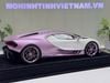 XE MÔ HÌNH BUGATTI TOURBILLON METALLIC PINK / PEARL WHITE,TỶ LỆ 1/18 HENSON HEAVEN