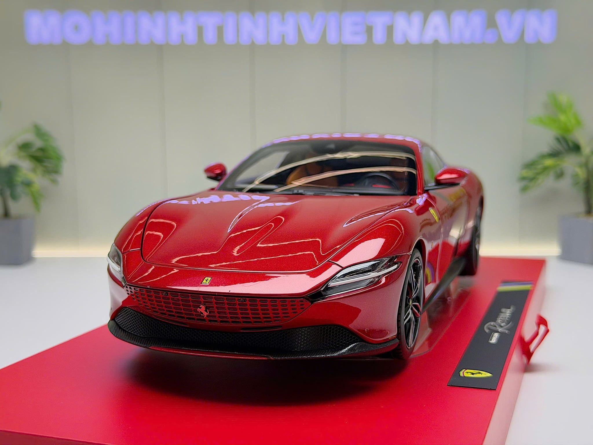 XE MÔ HÌNH FERRARI ROMA RED,TỶ LỆ 1/18 BBURAGO