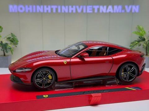  XE MÔ HÌNH FERRARI ROMA RED,TỶ LỆ 1/18 BBURAGO 