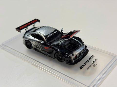  XE MÔ HÌNH MERCEDES BENZ AMG GT3 SILVER/BLACK,TỶ LỆ 1/64 KILO 