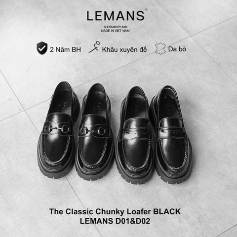  The Classic Chunky PENNY LOAFER Black LEMANS 02 Phiên Bản 