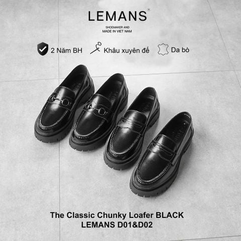 The Classic Chunky PENNY LOAFER Black LEMANS 02 Phiên Bản 