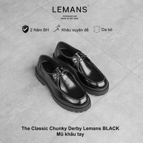  The Classic Chunky Derby Lemans Mũ khâu tay - Đế cao 5cm Full cao su nguyên khối Da bò nguyên tấm Bảo hành 24 tháng 