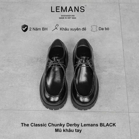  The Classic Chunky Derby Lemans Mũ khâu tay - Đế cao 5cm Full cao su nguyên khối Da bò nguyên tấm Bảo hành 24 tháng 