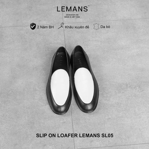  Giày lười Slip on Loafer Lemans SL05 - da bò nappa - đế êm chân, giày công sở trẻ trung, bảo hành chính hãng 24 tháng 