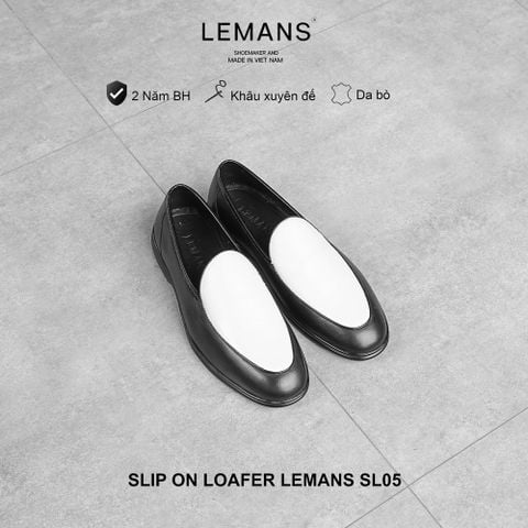  Giày lười Slip on Loafer Lemans SL05 - da bò nappa - đế êm chân, giày công sở trẻ trung, bảo hành chính hãng 24 tháng 