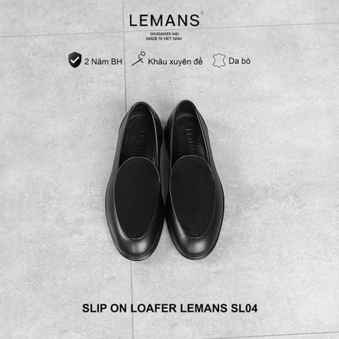  Giày lười Slip on Loafer Lemans SL04 - da bò nappa - đế êm chân, giày công sở trẻ trung, bảo hành chính hãng 24 tháng 