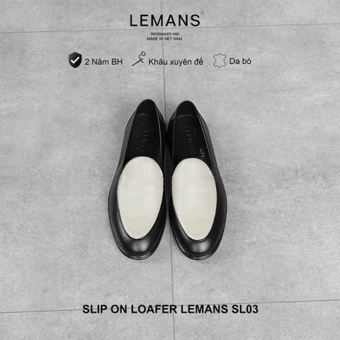  Giày lười Slip on Loafer Lemans SL03 - da bò nappa - đế êm chân, giày công sở trẻ trung, bảo hành chính hãng 24 tháng 