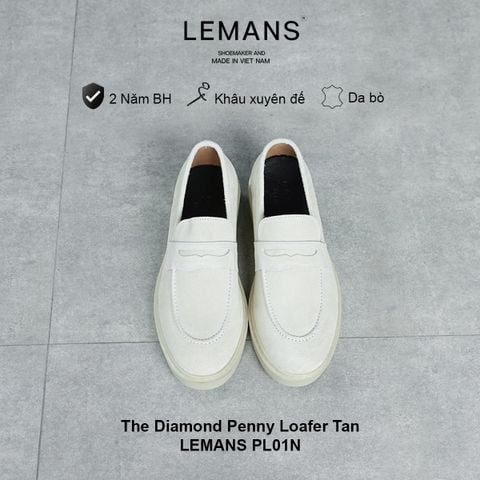  Giày Loafer da Nubuck Tan LEMANS PL01N, đế tan hạt kim cương tăng cao 4cm khuôn độc quyền Bảo hành chính hãng 24 tháng 