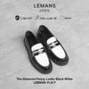  Giày da bò Penny Loafer Back White LeMans PL01T, Bảo hành 24 tháng 