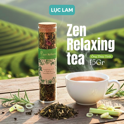  Trà Hoa Thảo Mộc Zen Relaxing - Ống Thủy Tinh Nút Bần 15g 