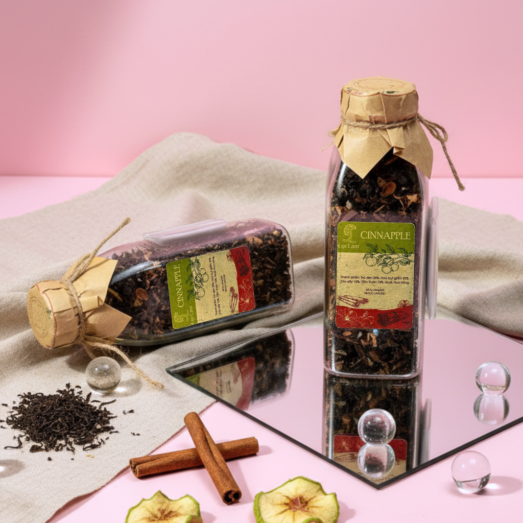  Trà Hoa Thảo Mộc Cinnapple - Chai thủy tinh vuông 