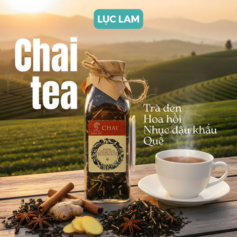  Trà Hoa Thảo Mộc Chai Tea - Chai thủy tinh vuông 
