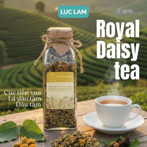  Trà Hoa Thảo Mộc Royal Daisy - Chai thủy tinh vuông 