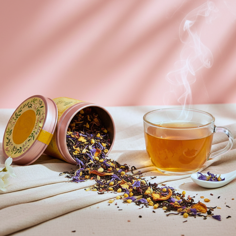  Trà Hoa Thảo Mộc  Golden Peach - Lon thiếc 30g 