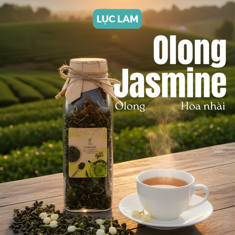  Trà Oolong Nhài - Chai thủy tinh vuông 
