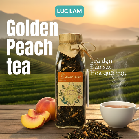 Trà Hoa Thảo Mộc Golden Peach - Chai thủy tinh vuông 