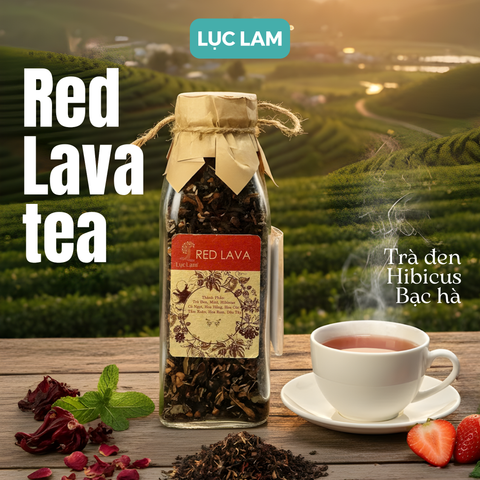  Trà Hoa Thảo Mộc Red Lava - Chai thủy tinh vuông 