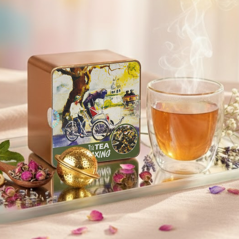  Trà Hoa Thảo Mộc Zen Relaxing - Hộp Thiếc Vuông Màu Nước 50g 