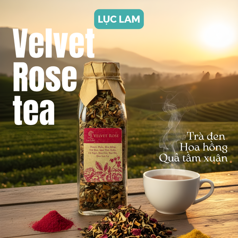  Trà Hoa Thảo Mộc Velvet Rose - Chai thủy tinh vuông 