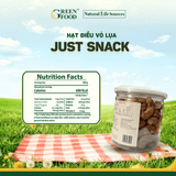  Hạt Điều Vỏ Lụa Rang Muối Just Snack - 180g 