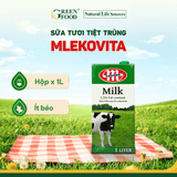  Sữa Tươi Ít Béo Mlekovita Ba Lan - Thùng 12 Hộp 1L 
