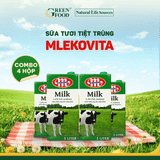  Sữa Tươi Ít Béo Mlekovita Ba Lan - Thùng 12 Hộp 1L 