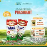  Sữa Tươi Nguyên kem President Cao cấp từ Pháp - Hộp 1L 