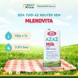  Sữa Tươi A2A2 Nguyên Kem Cao Cấp Mlekovita Ba Lan - Hộp 1L 